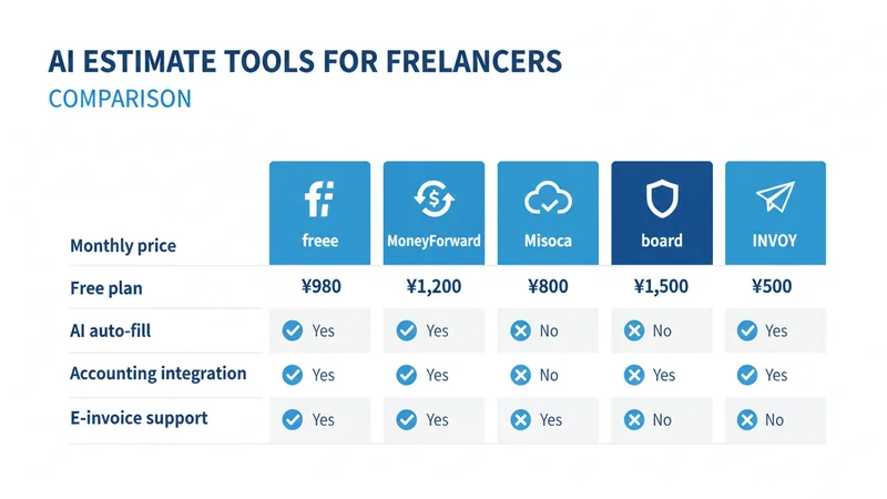 AI見積書作成ツール比較表