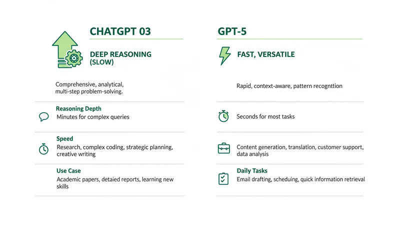 ChatGPT o3 vs GPT-5 比較