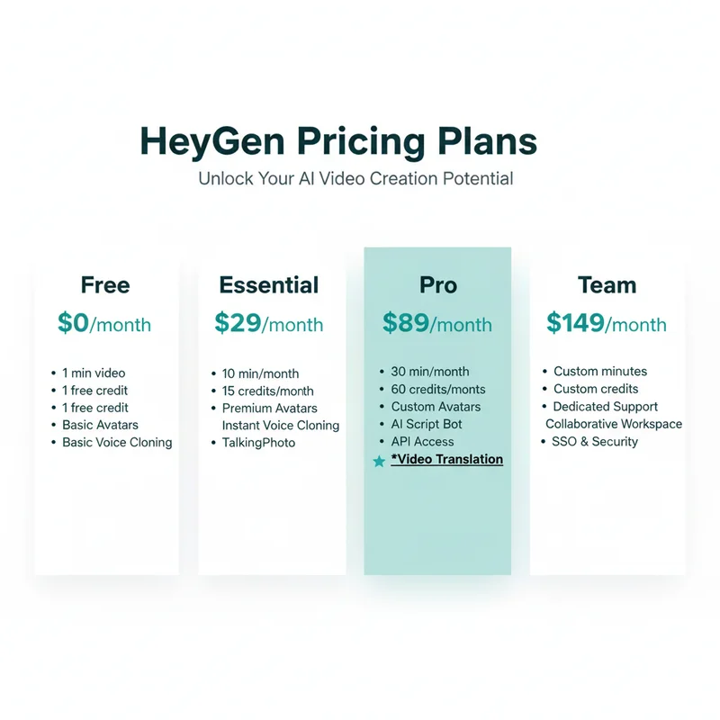 HeyGen 料金プラン比較
