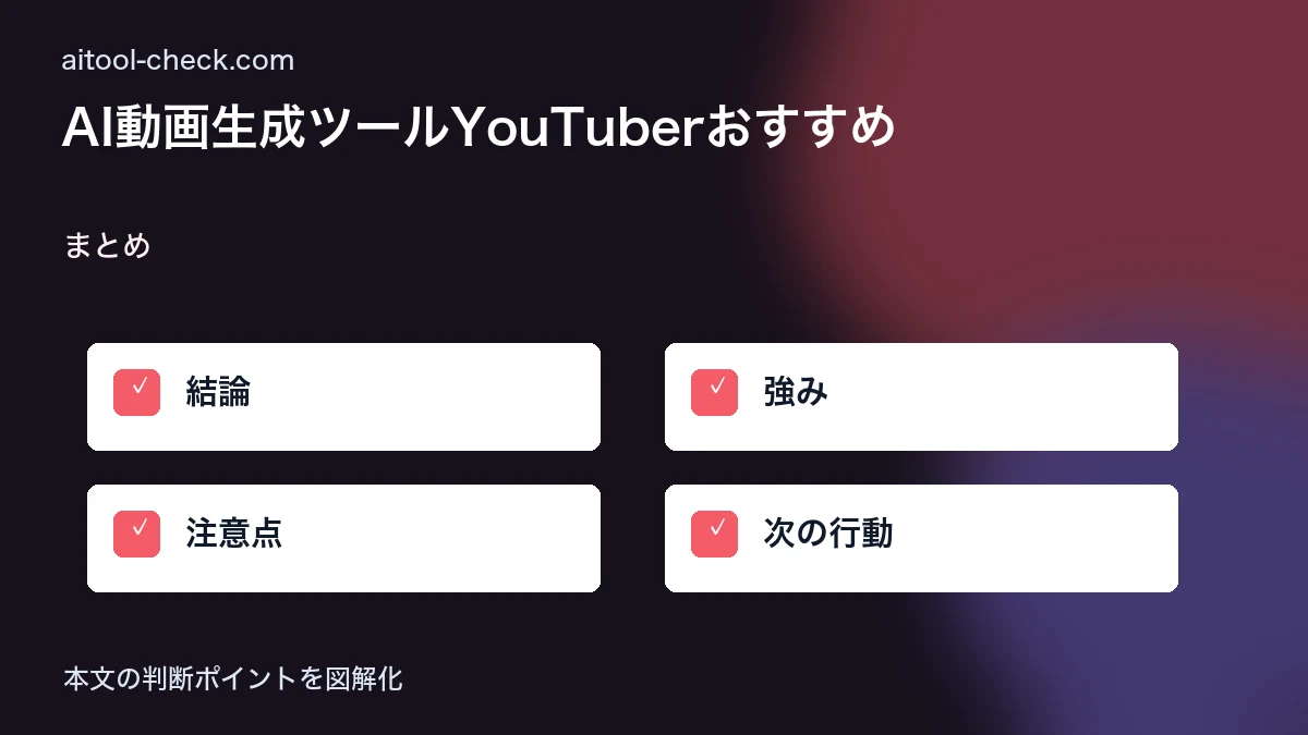 AI動画生成ツールYouTuberおすすめ｜Veo・Kling・Runway比較 まとめ 図解