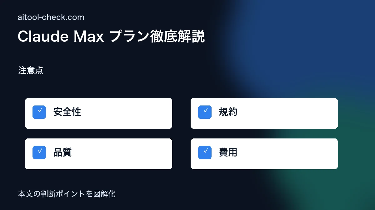 Claude Max プラン徹底解説｜個人事業主が選ぶべき料金プランと損益分岐点 注意点 図解
