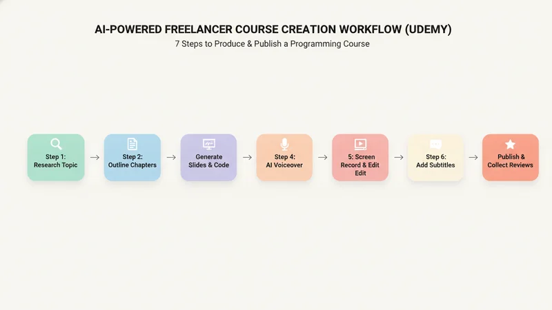 AIプログラミング教材 Udemy販売 7ステップ ワークフロー
